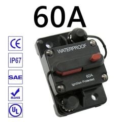 Su Geçirmez Devre Kesici Marine Sigorta 60A (Circuit Breaker)