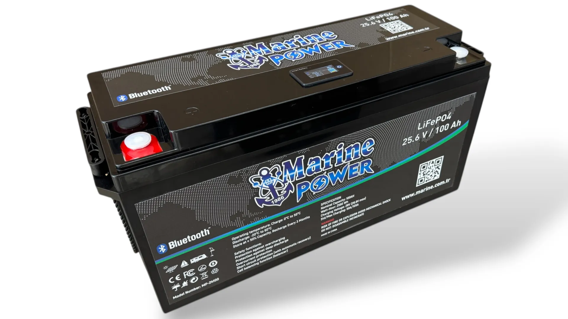 Lityum LiFePO4 24V/100Ah Akü (Bluetooth+Monitör)