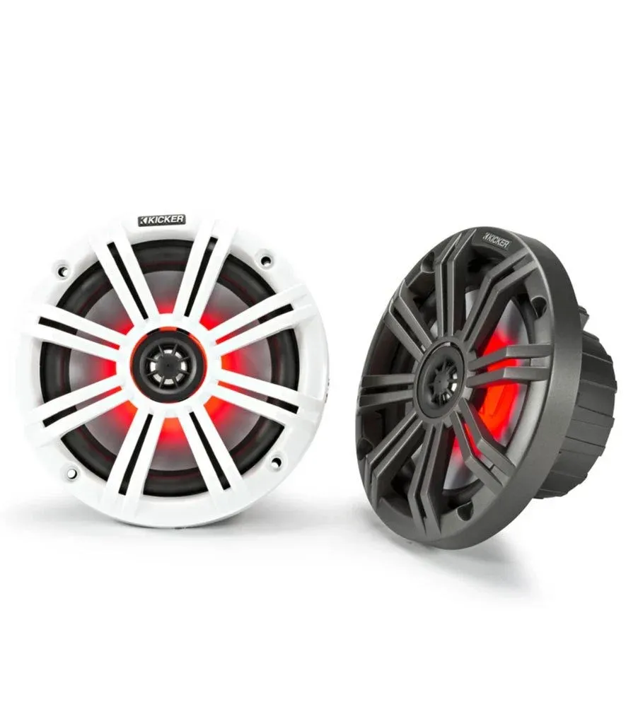 Kicker KM84L LED AYDINLATMALI Marin Hoparlör (Ø 200mm-Çift)