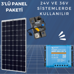 3ü 1 Arada Güneş Enerjisi Paketi (24v 36v Şarj İçin)